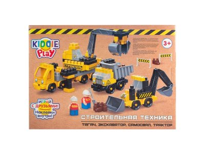 Конструктор Kiddie Play Тягач, Экскаватор, Самосвал, Трактор, 131 деталь 1-00359836_10