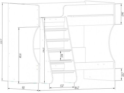 Кровать двухъярусная Капризун 3 1-00285625_5