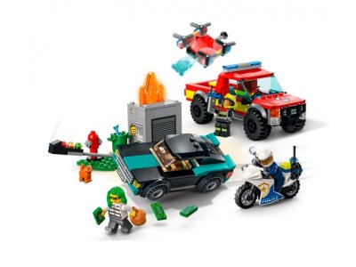 Конструктор Lego City Fire Пожарная бригада и полицейская погоня 1-00360003_3