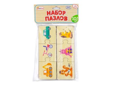 Набор пазлов Alatoys, 10 карточек, 30 деталей, размер карточки 180*60*3 мм 1-00360576_6