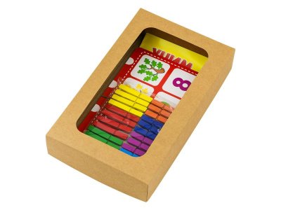 Игры с прищепками Учим цифры, 12 карточек, 24 прищепки 45*10*7 мм 1-00360612_3