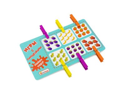 Игры с прищепками Учим цифры, 12 карточек, 24 прищепки 45*10*7 мм 1-00360612_5