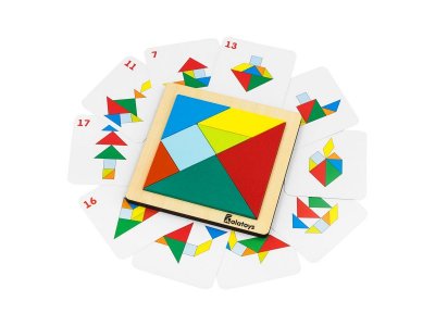 Танграм Alatoys, 20 заданий, 7 деталей, 10 двусторонних карточек 1-00360650_11