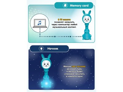 Игрушка развивающая BertToys Зайчик Няня Pro с памятью 8Gb, белый шум, песни и сказки 1-00361762_4