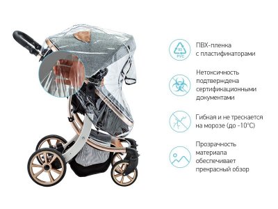 Дождевик Roxy-Kids на коляску универсальный со светоотражателем в сумке 1-00224426_5