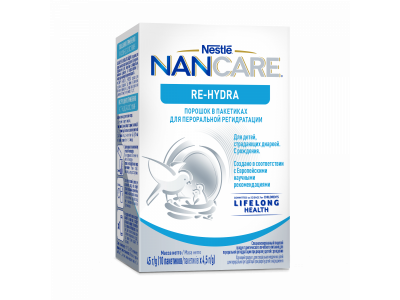 Порошок NANCARE Re-Hydra в пакетиках для пероральной регидратации с рождения 45 г 1-00361923_1