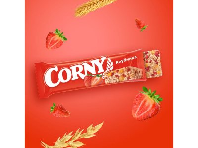 Батончик полоска злаковая Corny big клубника 40 г 1-00345647_2