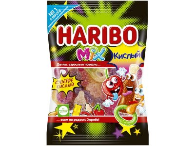 Мармелад жевательный Haribo Микс Кислый 100г 1-00362015_1