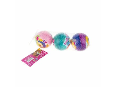 Набор мячей из полиуретана 1Toy, Disney Принцессы 7,5 см 3 шт. в сетке 1-00265528_2
