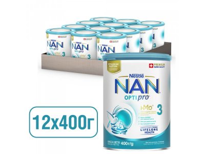 Молочко Nestle NAN 3 детское Optipro 400 г 1-00109578_8