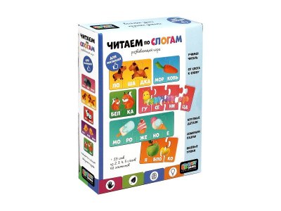 Набор пазлов Origami Baby Games. Читаем по слогам, 60 элементов 1-00364007_1