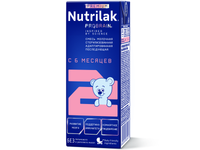 Смесь Nutrilak Premium 2 готовая молочная стерилизованная 200 мл 1-00212503_1