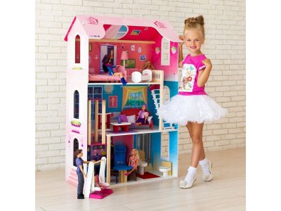 Кукольный домик Paremo для Барби Муза (16 пред.мебели, лестница, лифт, качели) 1-00194321_2