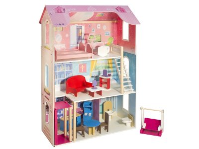 Кукольный домик Paremo для Барби Муза (16 пред.мебели, лестница, лифт, качели) 1-00194321_3