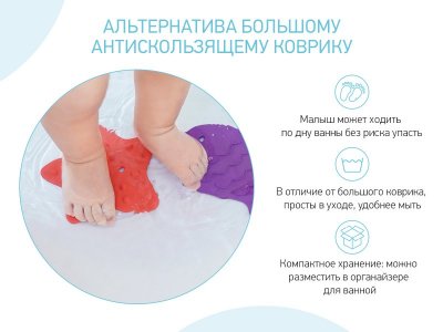Коврики-мини Roxy-Kids антискользящие для ванны, 8 шт. 1-00231597_4