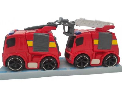 Набор игровой Devik Пожарные машинки, свет, звук, 2 шт. 1-00368117_1