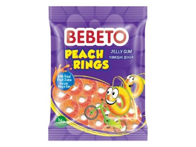 Мармелад жевательный Bebeto Peach Rings 70 г 1-00370194_1
