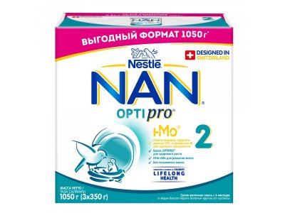 Смесь Nestle NAN 2 молочная сухая Optipro 1050 г 1-00370472_1