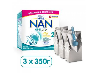 Смесь Nestle NAN 2 молочная сухая Optipro 1050 г 1-00370472_3