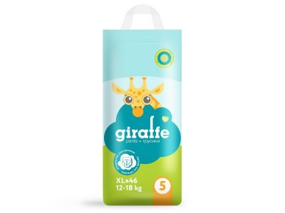 Подгузники-трусики Lovular Giraffe XL 12-18 кг 46 шт. 1-00370505_1