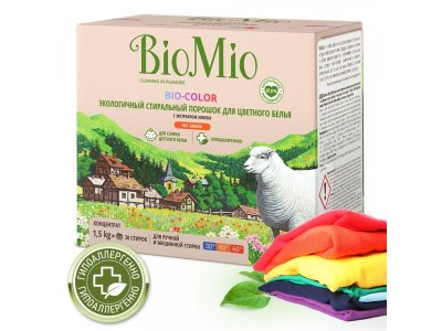 Порошок стиральный BioMio Bio-Color д/цв. белья, с экстр. хлопка, 1,5 кг 1-00031637_1