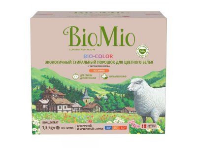 Порошок стиральный BioMio Bio-Color д/цв. белья, с экстр. хлопка, 1,5 кг 1-00031637_2