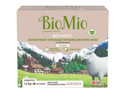 Порошок стиральный BioMio Bio-White д/белого белья, с экстр. хлопка. 1,5 кг 1-00031638_2