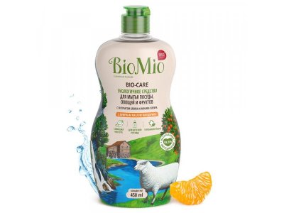 Средство BioMio д/мытья посуды с эфирн. маслом мандар. и экстр. хлопка, 450 мл 1-00031640_1