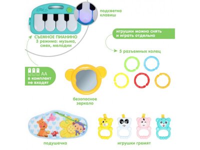 Коврик развивающий Konig Kids Музыкальный фитнес игрушки 1-00371068_8