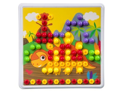Мозаика для малышей Bondibon Волшебные винтики, 10 карт-шабл, 100 фиш, 100 винт, отвертка 1-00371443_4