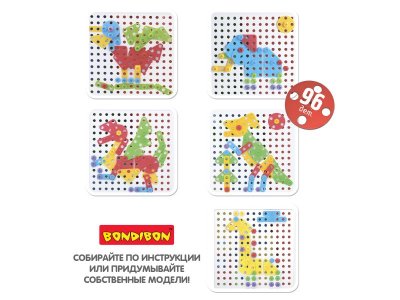 Конструктор-мозаика Bondibon серия Папины дети, 96 дет. 1-00371462_7