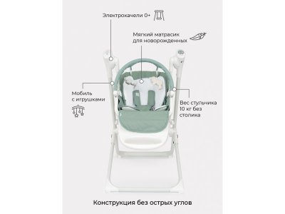 Стул-качели для кормления Rant Melody музыкальный 1-00371407_9