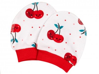 Комплект Palloncino Lama Вишенки чепчик и рукавички 1-00369919_3