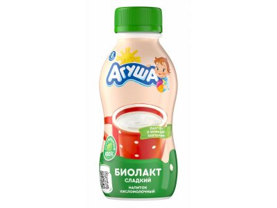 Биолакт Агуша кисломолочный сладкий 3,2% 180 г 1-00372111_1