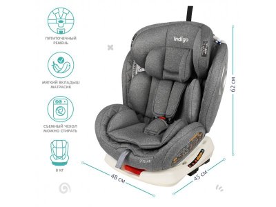 Автокресло Indigo Stellar Isofix 0-36 кг, 0-12 лет, группа 0/1/2/3 1-00372762_3