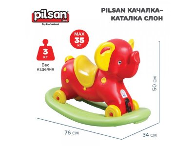 Качалка-каталка Pilsan Слон 1-00372962_2