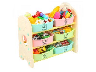 Стеллаж Edu-Play для игрушек с ящиками 3 полки 1-00373070_2