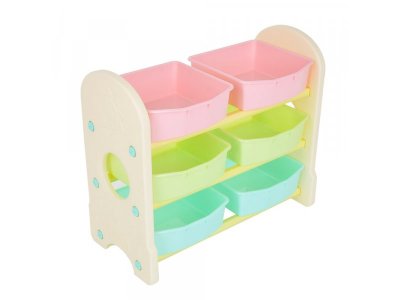 Стеллаж Edu-Play для игрушек с ящиками 3 полки 1-00373070_7