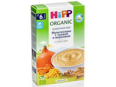 Каша Hipp Organic безмолочная Мультизлаки с тыквой и морковью 200 г 1-00373332_1