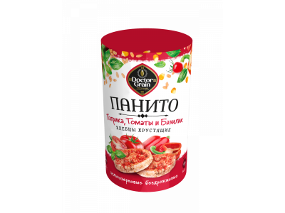 Хлебцы хрустящие Doctor Grain Панито с паприкой, томатами и базилик 80 г 1-00373331_2