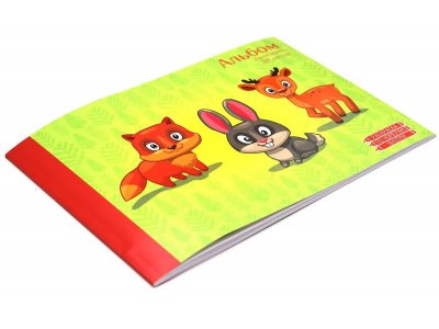 Альбом для рисования Paper Art Kids Лесные жители 16 листов и 4 листа раскраски по номерам 1-00373427_1