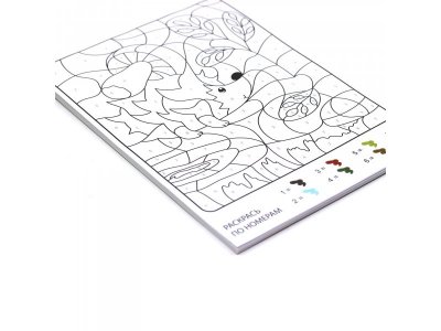 Альбом для рисования Paper Art Kids Лесные жители 16 листов и 4 листа раскраски по номерам 1-00373427_3