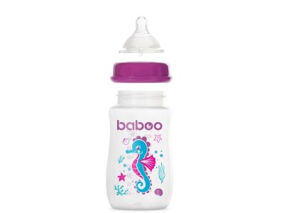 Бутылочка с силиконовой соской Baboo Sealife (широкая) 250 мл 3 мес+ 1-00375278_2