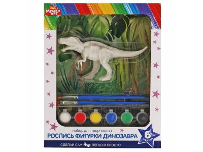 Набор для творчества MultiArt Фигурка для росписи Тиранозавр (краски, кисточка) 1-00377105_1