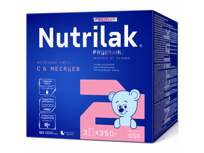 Смесь Nutrilak Premium 2 молочная с 6+ мес. 1050 г 1-00355120_1