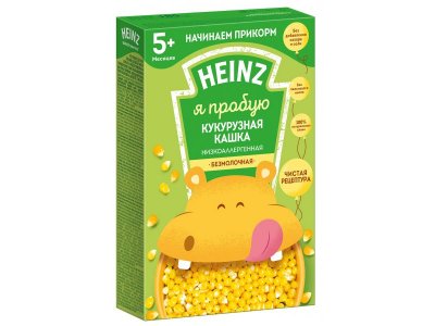 Кашка Heinz безмолочная низкоаллергенная Кукурузная 180 г 1-00380455_1