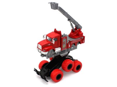 Игрушка Funky Toys Пожарная машина с выдвижной лестницей с краш-эффектом, кабина die-cast, 6*6, 1:43 1-00381423_2