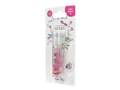 Масло-блеск для губ Lukky Aqua Fleur в роликовой упаковке с розовыми цветами, 7,5 мл 1-00382392_1