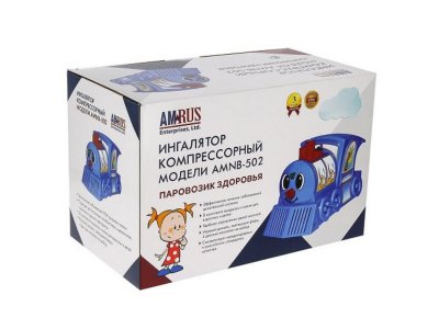 Ингалятор Amrus компрессорный Паровозик здоровья 1-00382851_2