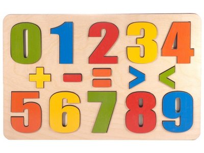 Игрушка из дерева Нескучные игры, Доска Разноцветные цифры, 16 дет. 1-00185132_3